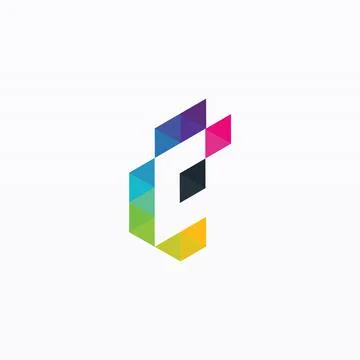EC or CE logo and icon design Stock Illustration