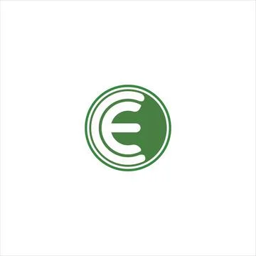 EC or CE logo and icon design Stock Illustration