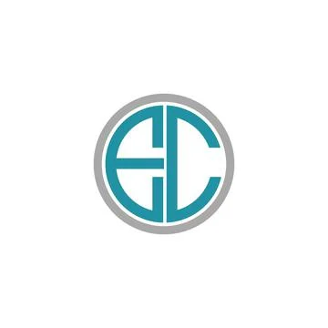 EC or CE logo and icon design Stock Illustration