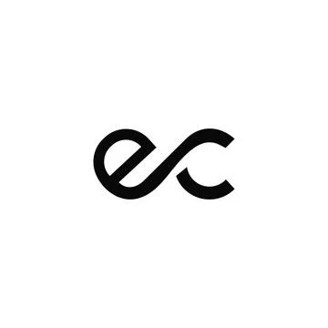 EC or CE logo and icon design Stock Illustration
