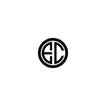 EC or CE logo and icon design Illustrazione stock