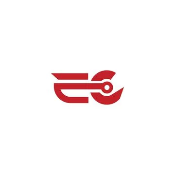 EC or CE logo and icon design Stock Illustration