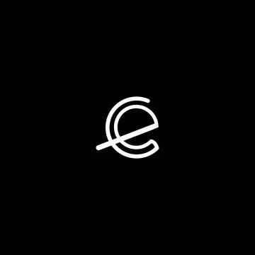 EC or CE logo and icon design Stock Illustration