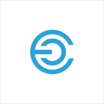 EC or CE logo and icon design Illustrazione stock