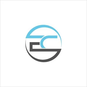 EC or CE logo and icon design Stock Illustration