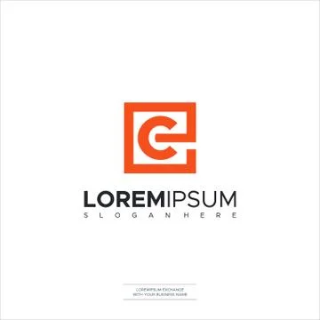 EC or CE Monogram of Two letters C&amp;E. Luxury, simple, minimal and elegant CE Stock Illustration