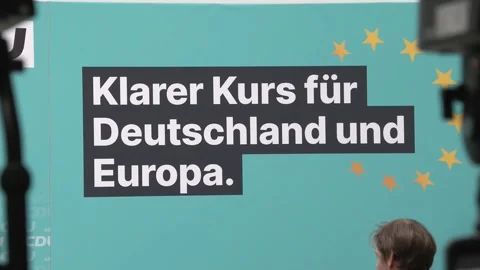 EC President will run for a second term, Berlín (es-ES), DE - 19 Feb 2024 Stock Footage 265098589