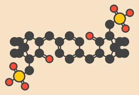 Ecamsule sunscreen molecule Illustration