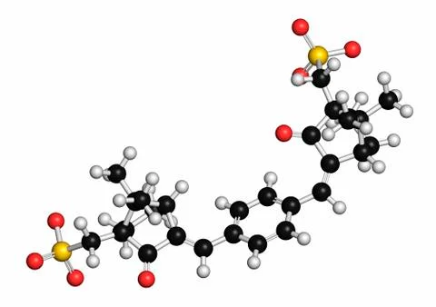 Ecamsule sunscreen molecule Stock Illustration
