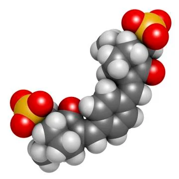 Ecamsule sunscreen molecule Illustration