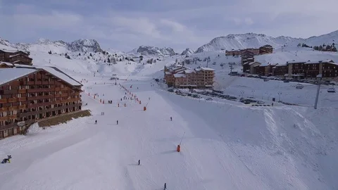 Ecartee and Soleil pull back far 4K Stock Footage 128976093