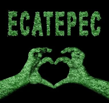 Ecatepec Heart Hands Nature Stock Illustration