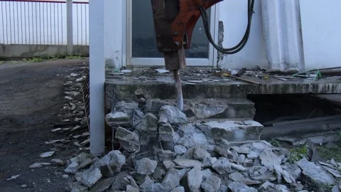 Ecavator  is working. Video stock 241300145