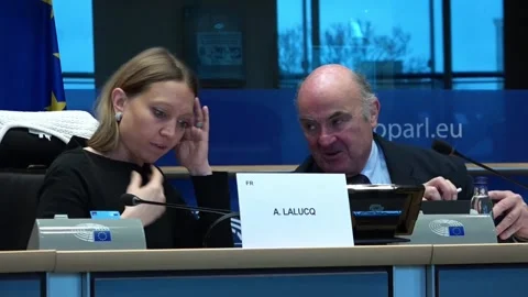 ECB calls for simpler banking rules without weakening them, BRUSSELS, BE - 15 Ja Video stock 326770670