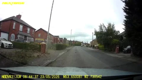 Eccleston, UK 2026 May 23: Highway maintenance Lorry veers off  road. Stock Footage 335529249