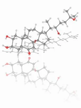 Ecdysone organic compound molecule Stock Illustration