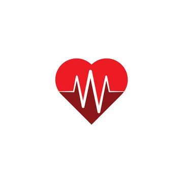 Ecg heart rate logo vector symbol Stock Illustration