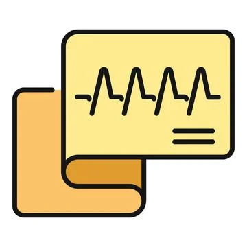 Ecg heart rate pulse diagnostic monitoring medical document Stock Illustration