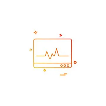 ECG icon design vector Stock Illustration