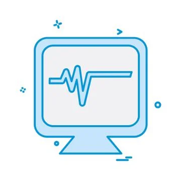 ECG icon design vector Stock Illustration