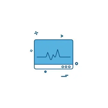 ECG icon design vector Stock Illustration