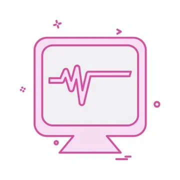 ECG icon design vector Stock Illustration