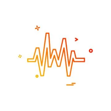 ECG icon design vector Stock Illustration