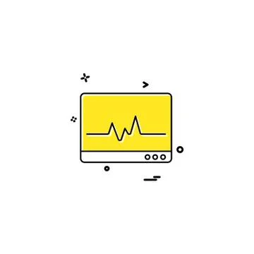 ECG icon design vector Stock Illustration
