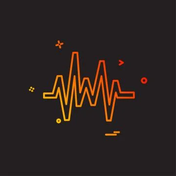 ECG icon design vector Stock Illustration