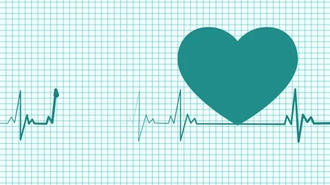 ECG Line Animation in Flat Minimal Medic... | Stock Video | Pond5