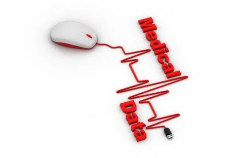 Ecg line created by computer mouse Free Stock Illustration