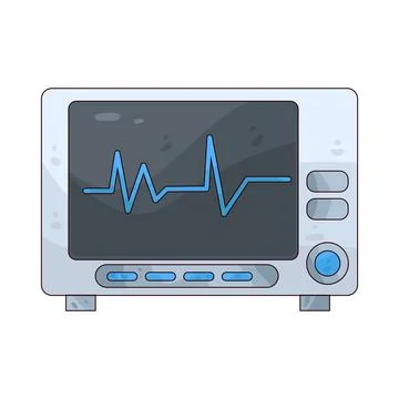 ECG machine illustration Stock Illustration