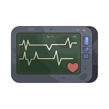 ECG machine illustration Stock Illustration