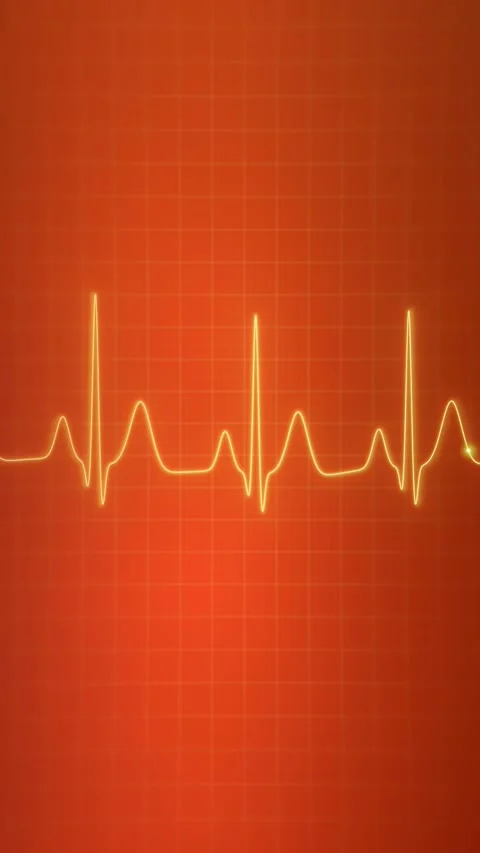 ECG neon vertical regular lights change Stock-Footage 345450086