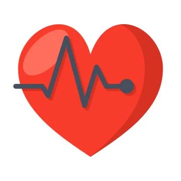 ECG or Electrocardiography Vector Icon Stock Illustration