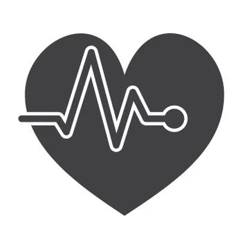 ECG or Electrocardiography Vector Icon Stock Illustration