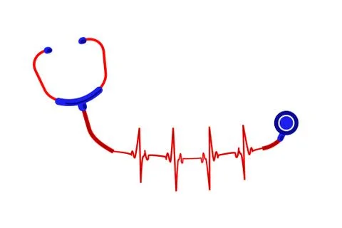 Ecg phonendoscope Illustrazione stock