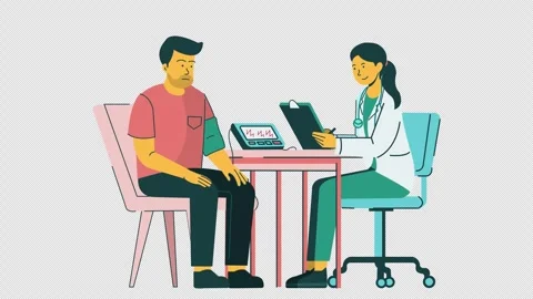 ECG Report of patient Flat animation 4k Loop Stock Footage 318547163