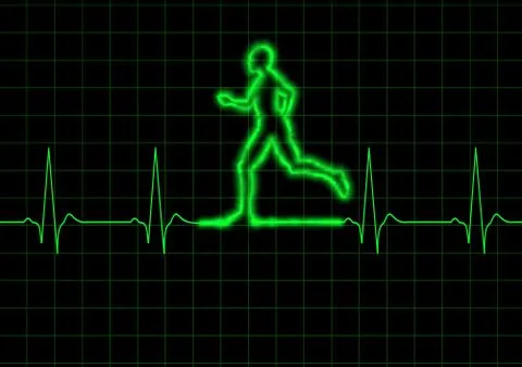 ECG Runner Stock Illustration