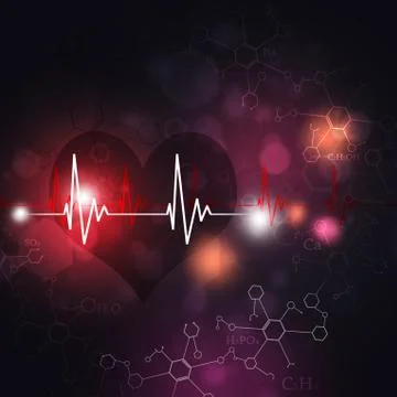ECG Science Background Stock Photos