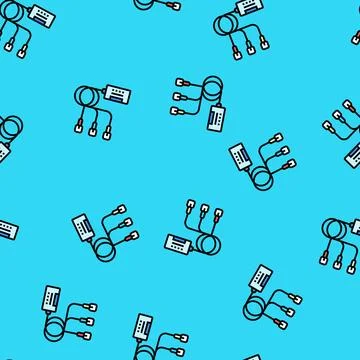 Ecg sensor personalized health vector seamless pattern Stock Illustration