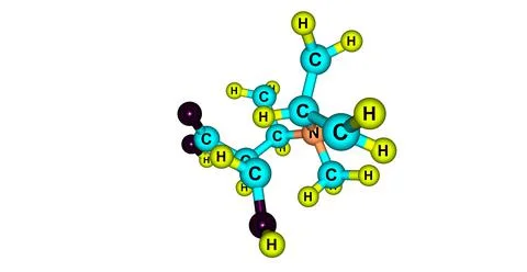 Ecgonine molecular structure isolated on white Stock Illustration