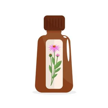 Echinacea essential oil Stock Illustration