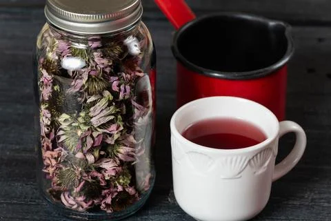 Echinacea Tea Stock Photos