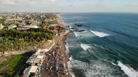 Echo Beach in Canggu, Bali Stock Footage 152866115
