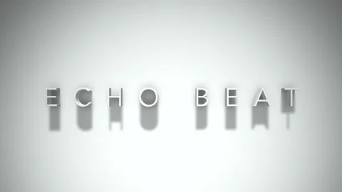 Echo beat 3D title animation with shadows on a white background Stock Footage 297383276