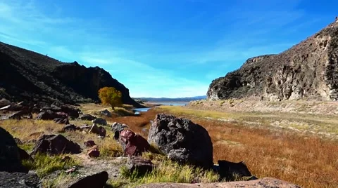 Echo Canyon Dramatic Rocks High Desert Video stock 47474637