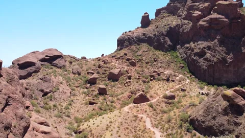 Echo Canyon Trail on Camelback Mountain in Phoenix, Az,USA. Stock Footage 134069821