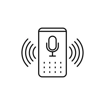 Echo dot icon. Simple line, outline vector elements of voice assistant for ui Stock Illustration