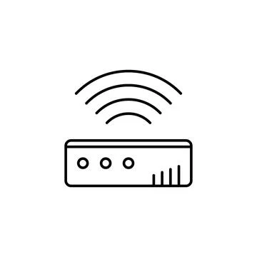 Echo dot icon. Simple line, outline vector elements of voice assistant for ui Illustrazione stock